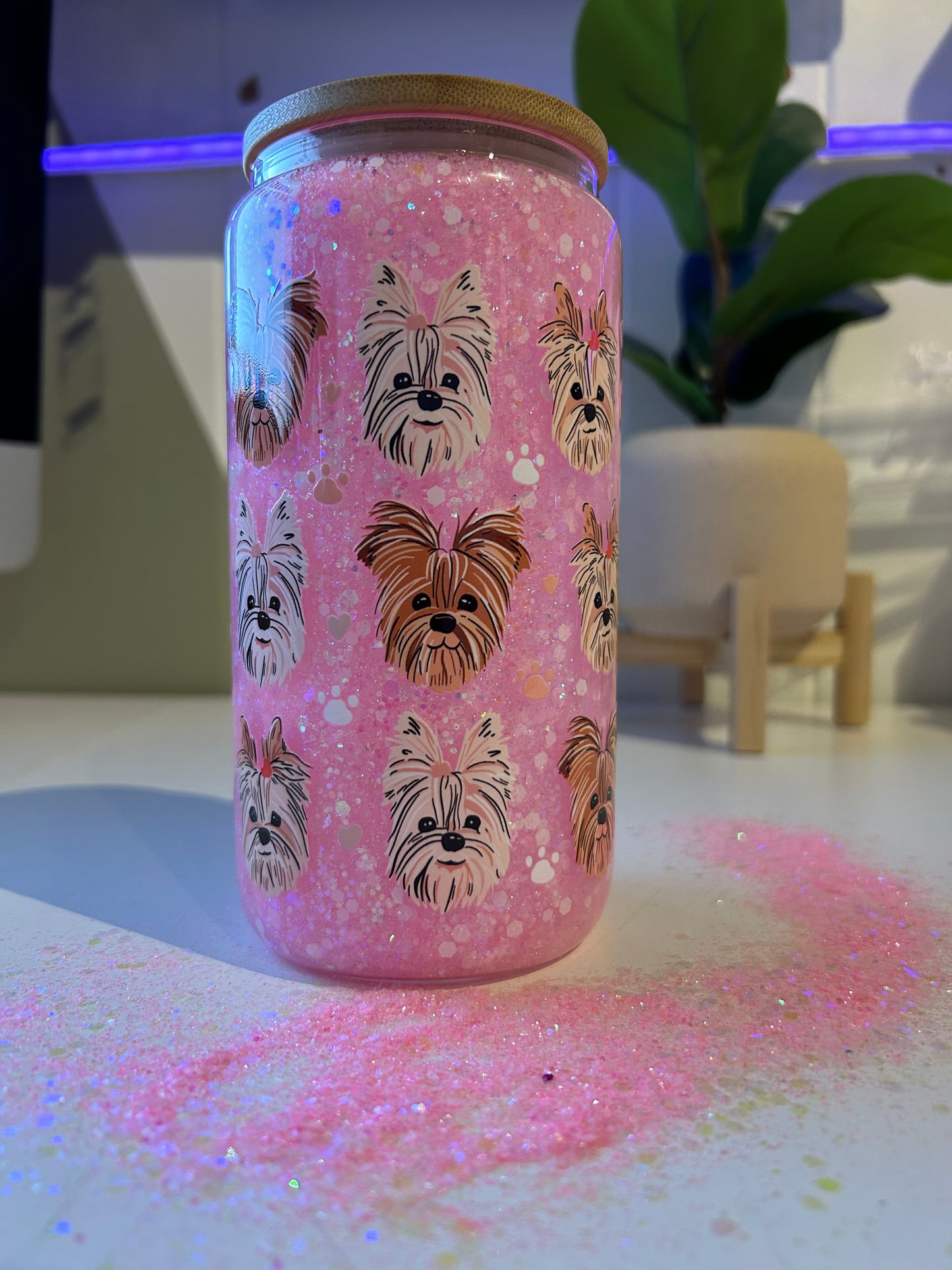 16oz yorkie snowglobe
