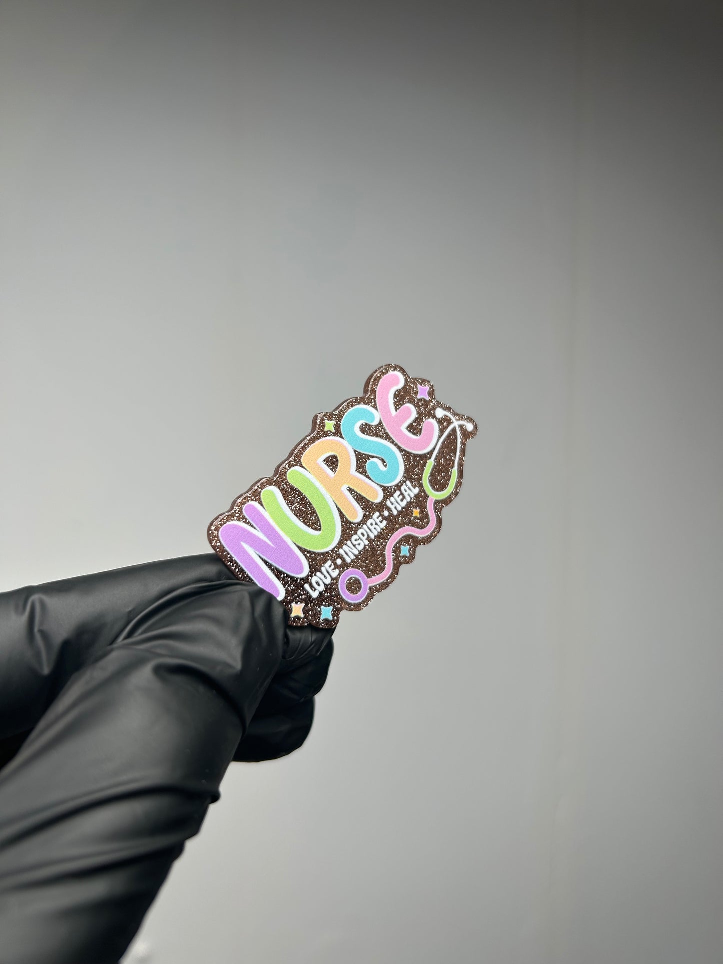 NURSE BADGE REEL ACRYLICS!!