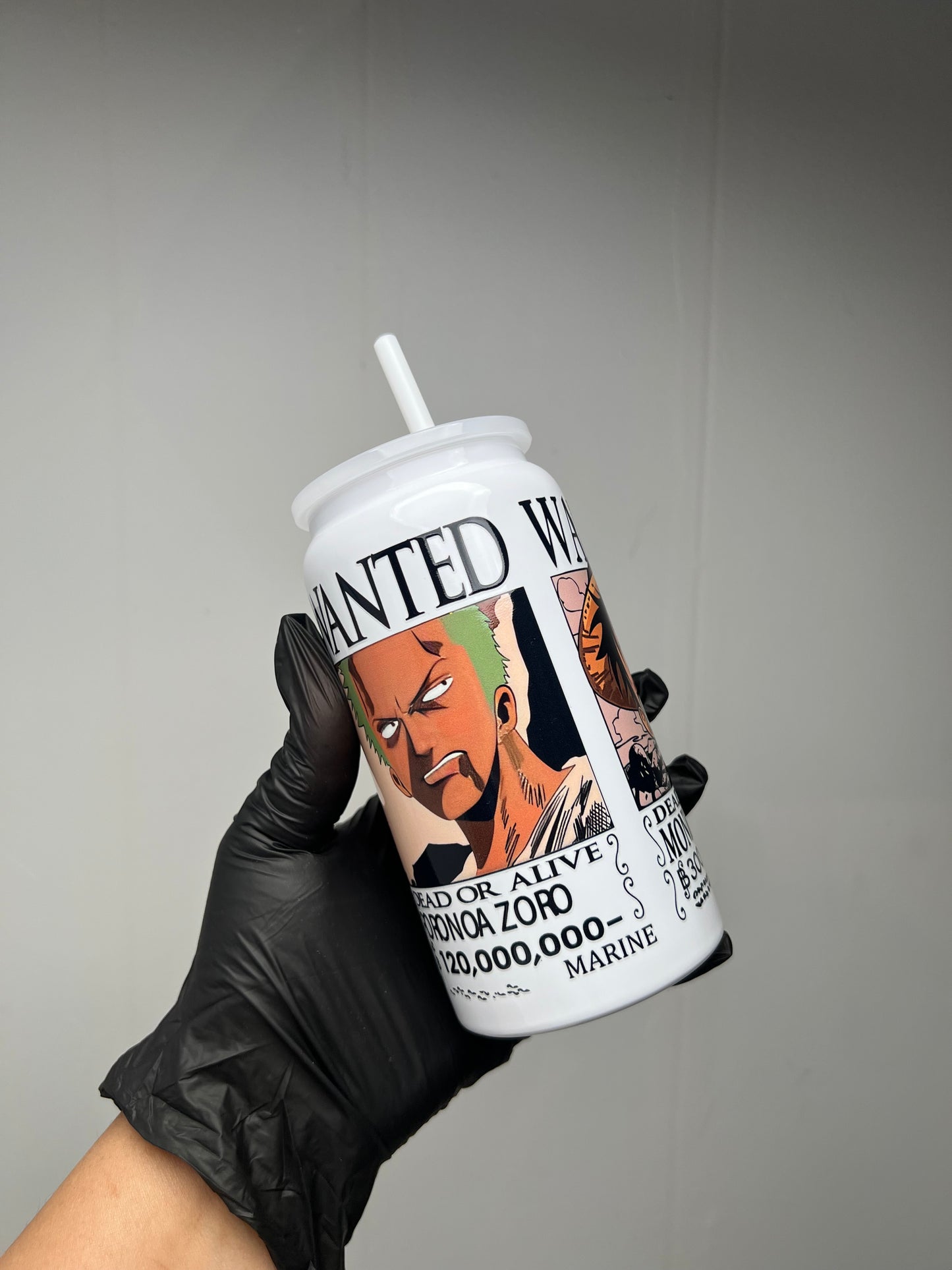 LUFFY WHITE STAINLESS STEEL 16oz