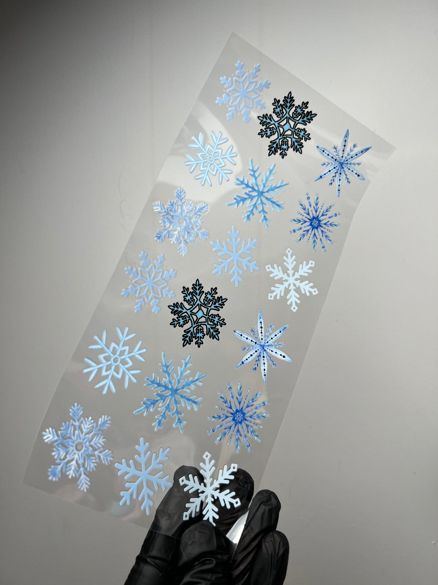 blue snowflakes