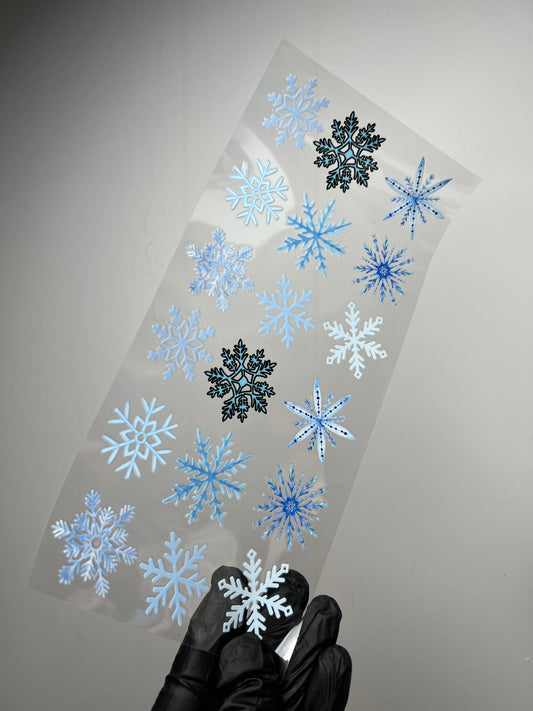 blue snowflakes