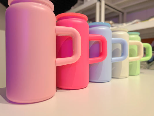 16OZ COLORFUL STAINLESS STEEL WITH HANDLE