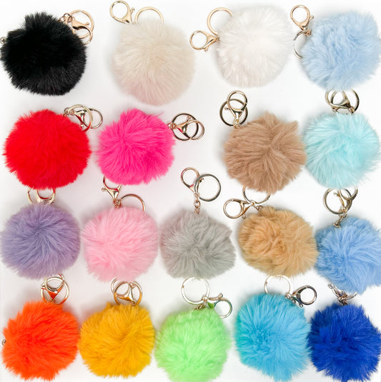 KEYCHAIN POM POMS!!