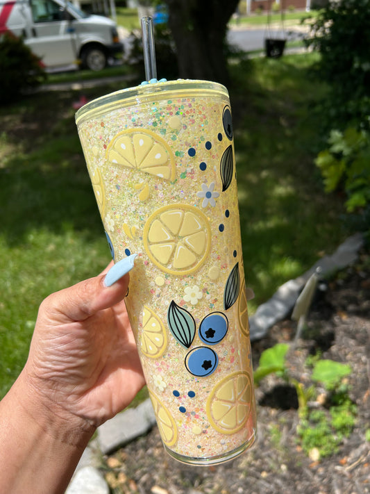 24 oz blue berry lemonade acrylic tumbler