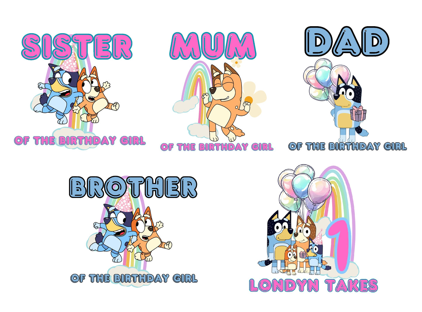 Bluey inspired 1st bday package