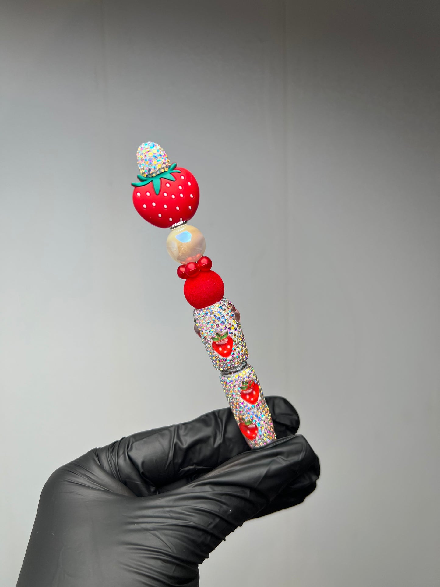 Strawberry rhinestone pen