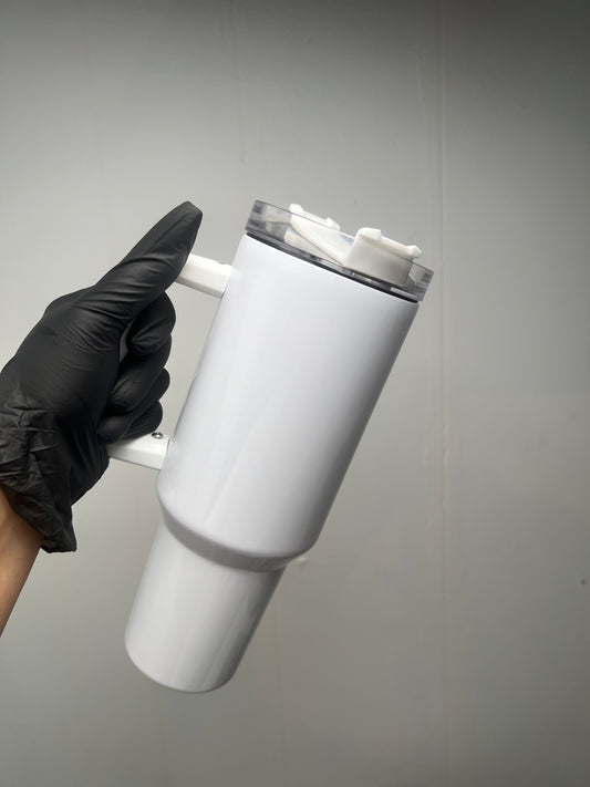 40oz white stainless steel tumbler