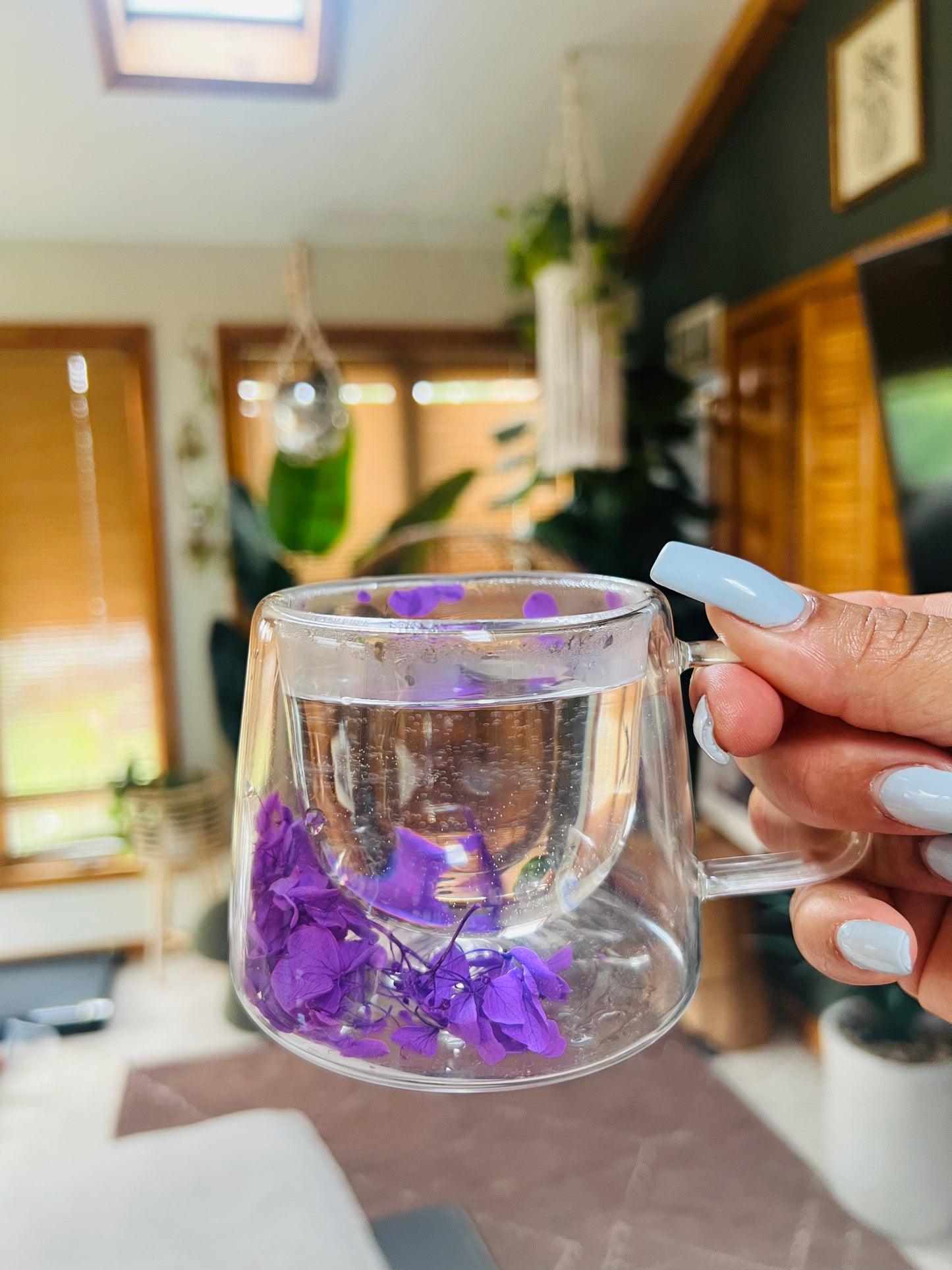 Double wall floral Tea glasses